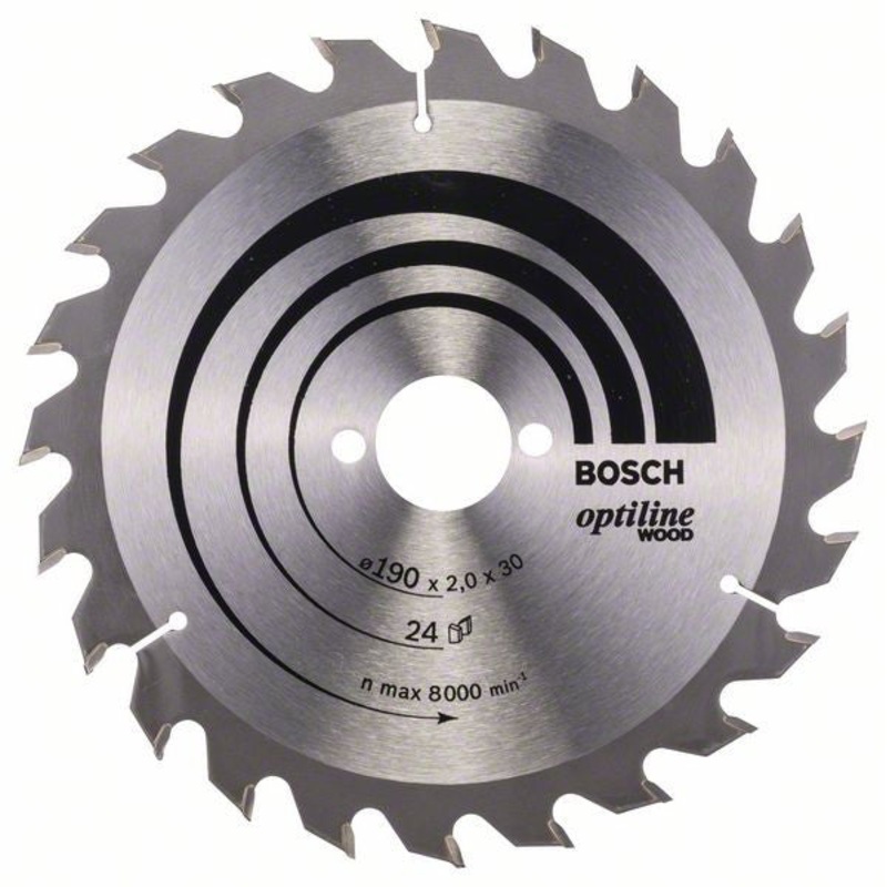 Bosch Optiline Wood circular saw blade 190 x 30 x 2.0 mm. 24 2608641185