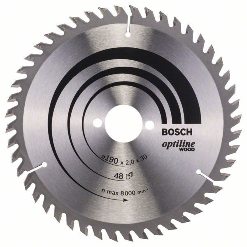 Bosch Optiline Wood circular saw blade 190 x 30 x 2.0 mm. 48 2608641186