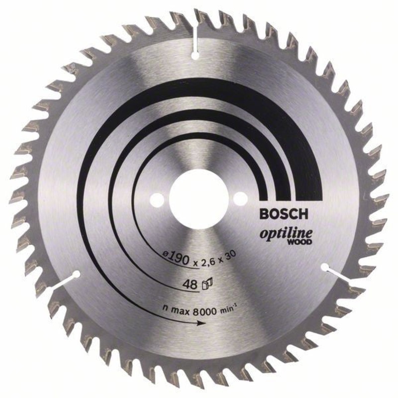 Bosch Optiline Wood circular saw blade 190 x 30 x 2.6 mm. 48 2608640617