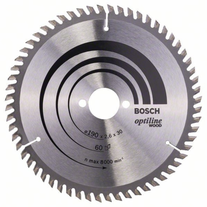 Bosch Optiline Wood circular saw blade 190 x 30 x 2.6 mm. 60 2608641188