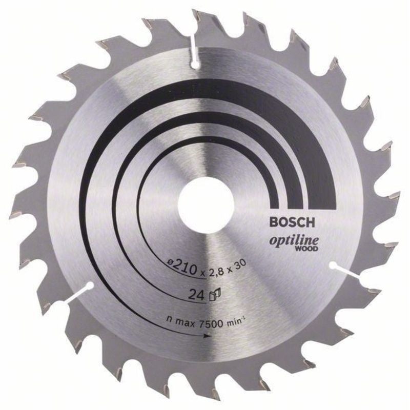 Bosch Optiline Wood circular saw blade 210 x 30 x 2.8 mm. 24 2608640621
