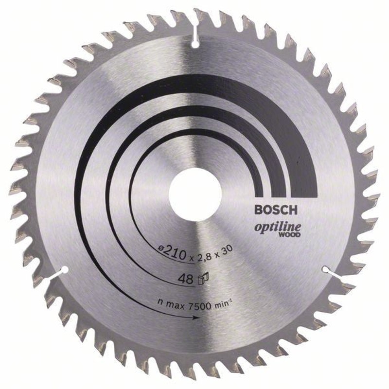 Bosch Optiline Wood circular saw blade 210 x 30 x 2.8 mm. 48 2608640623