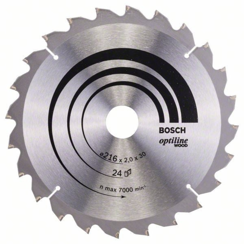 Bosch Optiline Wood circular saw blade 216 x 30 x 2.0 mm. 24 2608640431