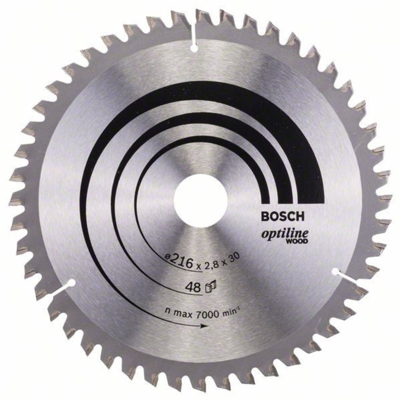 Bosch Optiline Wood circular saw blade 216 x 30 x 2.8 mm. 48 2608640641