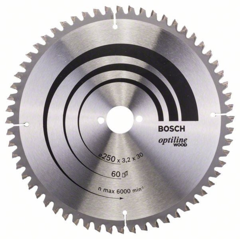 Bosch Optiline Wood circular saw blade 250 x 30 x 3.2 mm. 60 2608640644