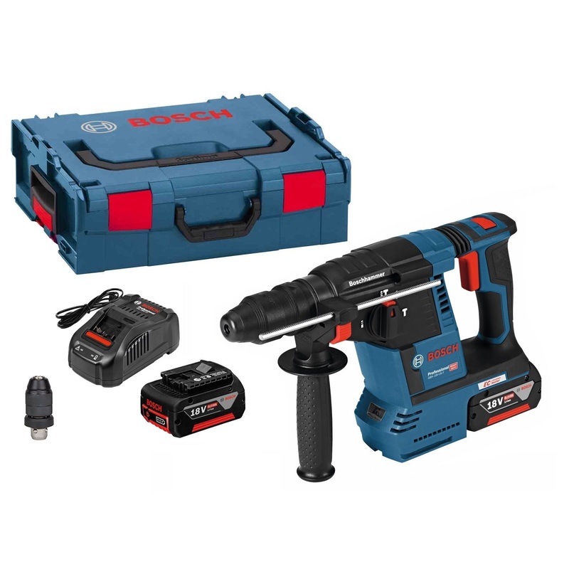 Bosch GBH 18 V 26 F SDS+ Brushless Rotary Hammer Drill 2 x 5.0ah in L BOXX 0611910073