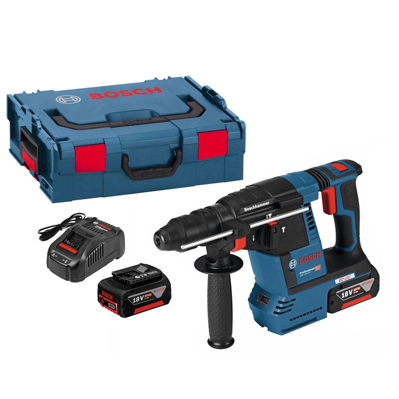 Bosch GBH 18 V 26 SDS+ Brushless Rotary Hammer Drill 2 x 5.0Ah + L BOXX 0611909073
