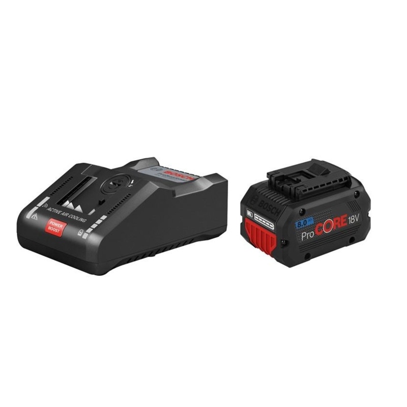 Bosch 1 x ProCORE18V 8.0Ah Li Ion Professional Battery + GAL 18 V 160 Charger 1600A016G1