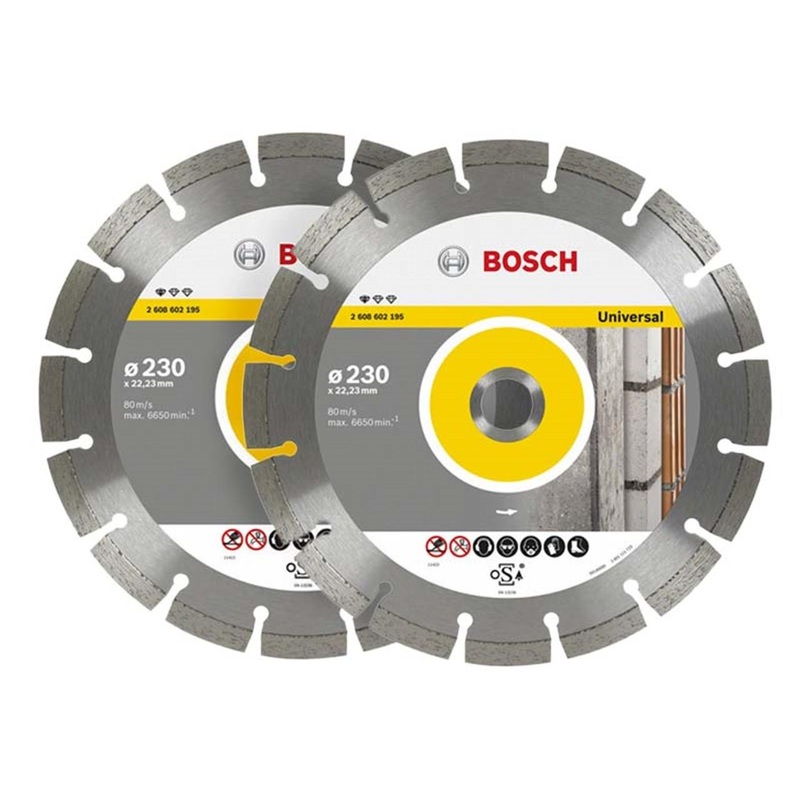 Bosch 230mm LPP Diamond Blade Twinpack with FREE SDS Clic Nut 06159975T0