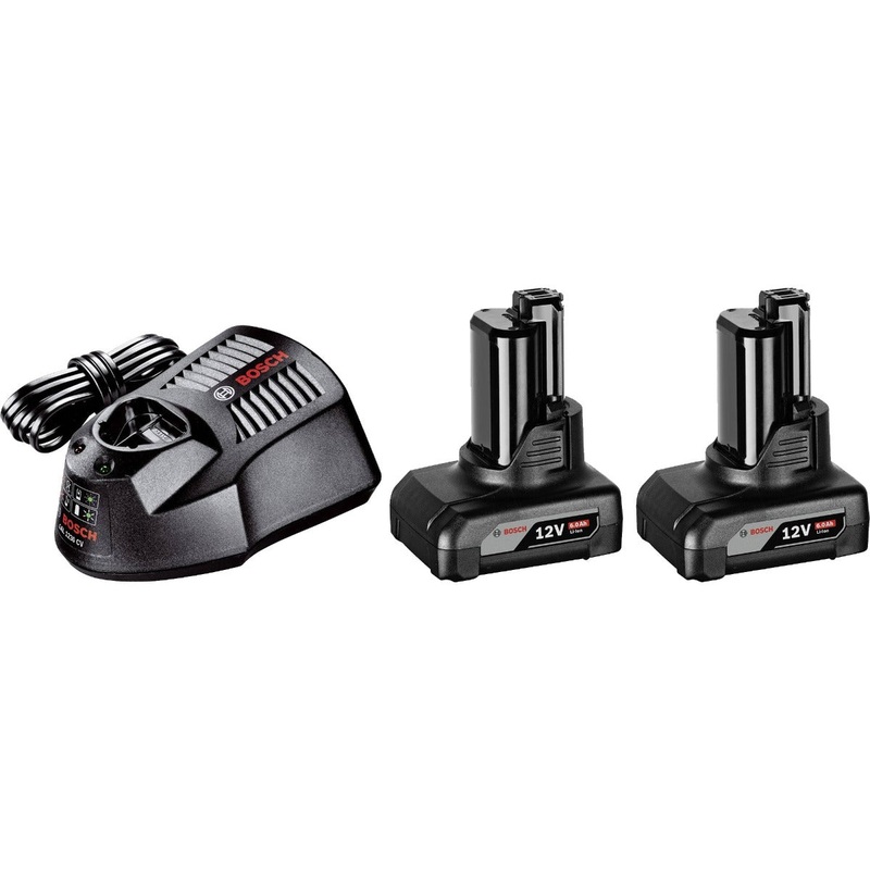 Bosch 2x GBA 12V 6.0Ah Battery Twinpack & GAL 12V 40 Charger 1600A01B21