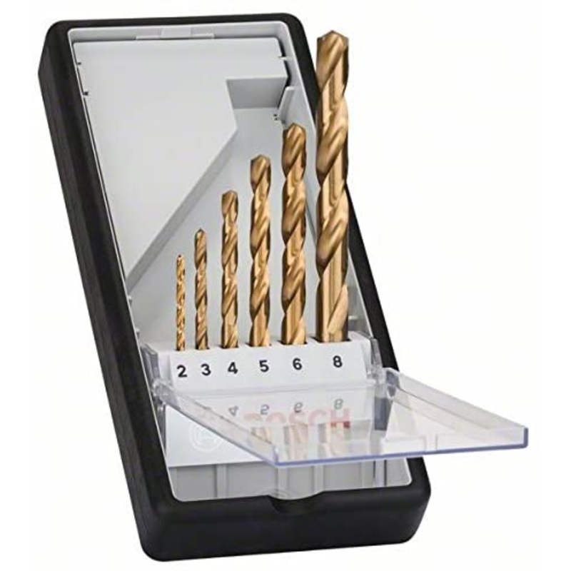 Bosch 6 piece Robust Line Metal Drill Bit Set HSS TiN. 135 2607010530