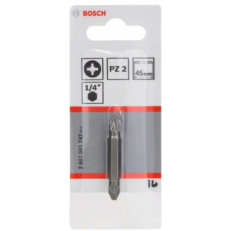 Bosch Double ended Screwdriver bit PZ2 45mm 2607001742