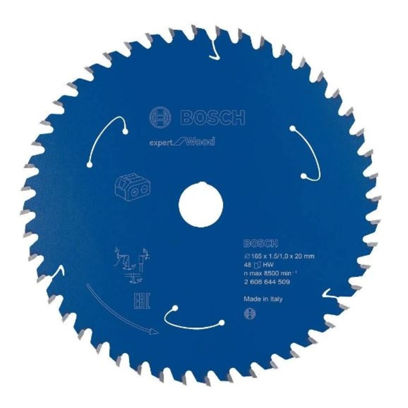 Bosch Circular Saw Blade Expert for Wood. 165x20x1.5mm. 48T 2608644509