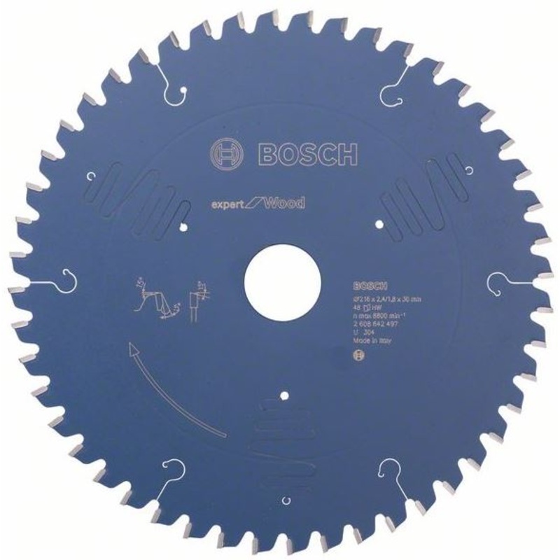 Bosch Circular Saw Blade Expert for Wood 216x30x2.4 mm. 48T 2608642497