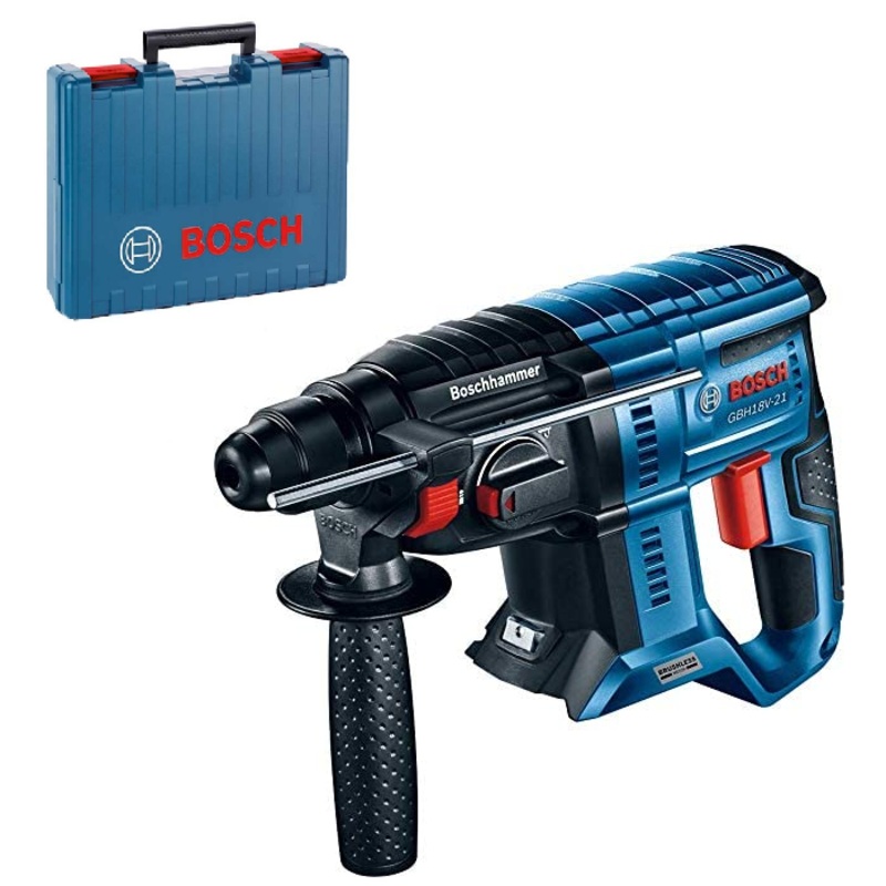 Bosch GBH 18V 21 Cordless Rotary Hammer with SDS Plus (Bare) in Carry Case 0611911103