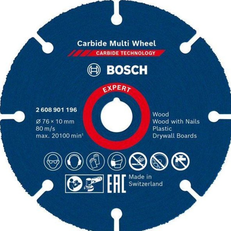 Bosch Expert Carbide Multi Wheel Cutting Disc 76mm 2608901196