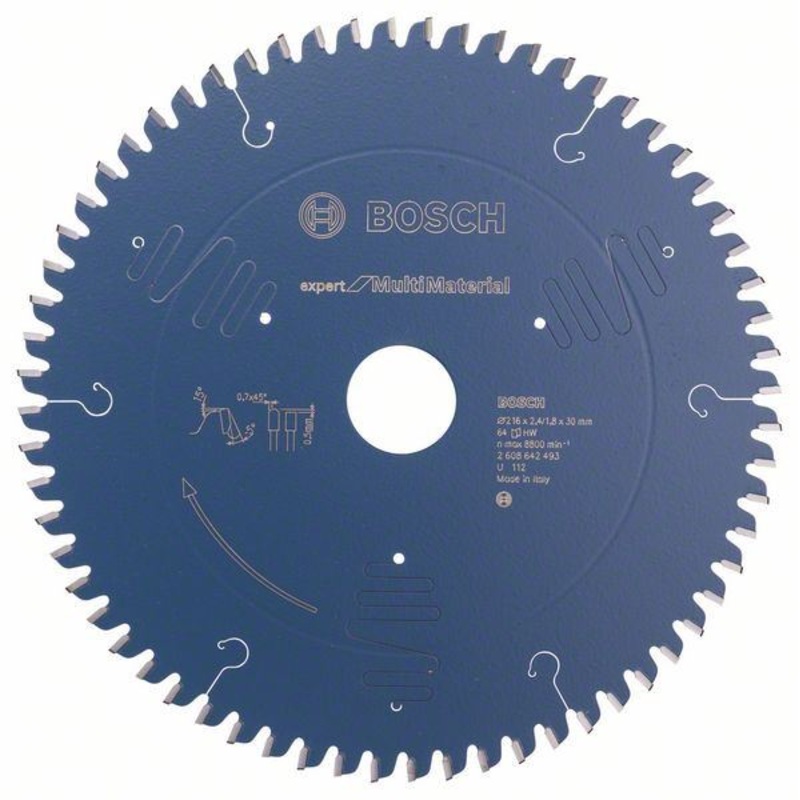 Bosch Expert for Multi Material Circular Saw Blade 216x30x2.4mm. 64T 2608642493