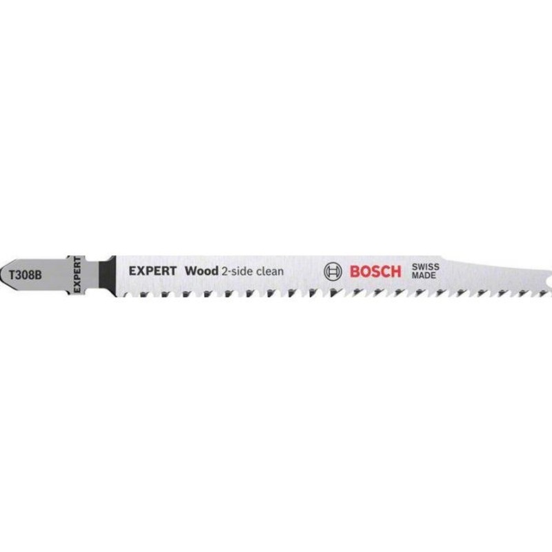Bosch Expert T308 B ‘Wood 2 side clean Jigsaw Blade 5PCE 2608900551