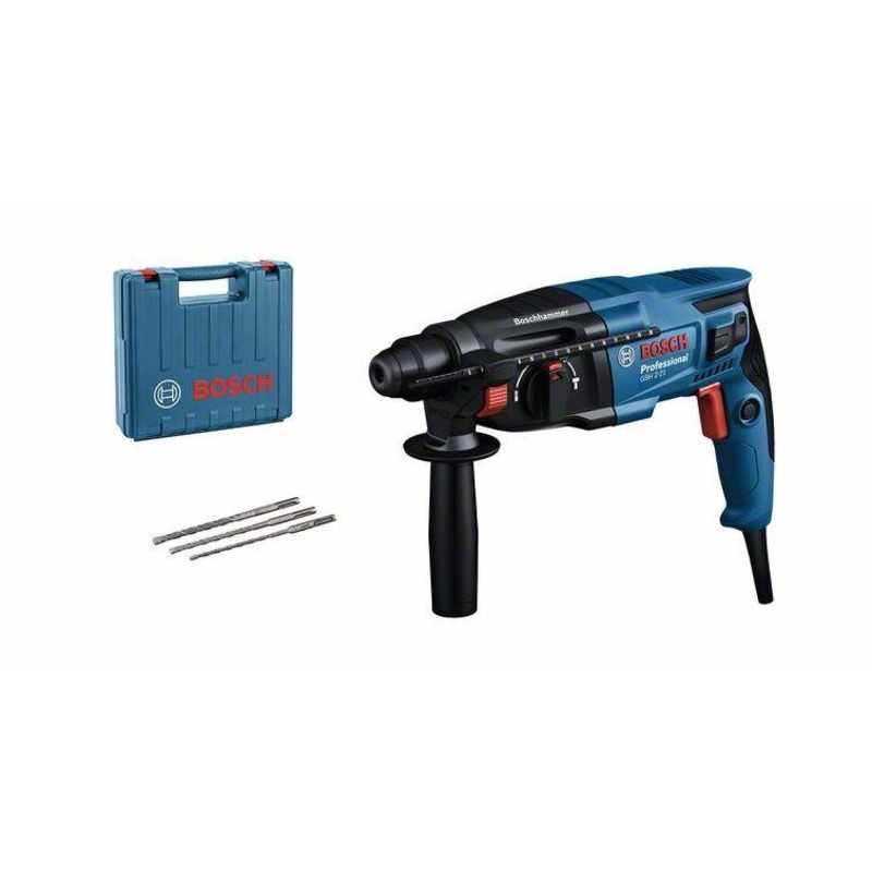 Bosch GBH 2 21 Rotary Hammer with SDS plus 240v with 3PCE Set in Carry Case 06112A6071