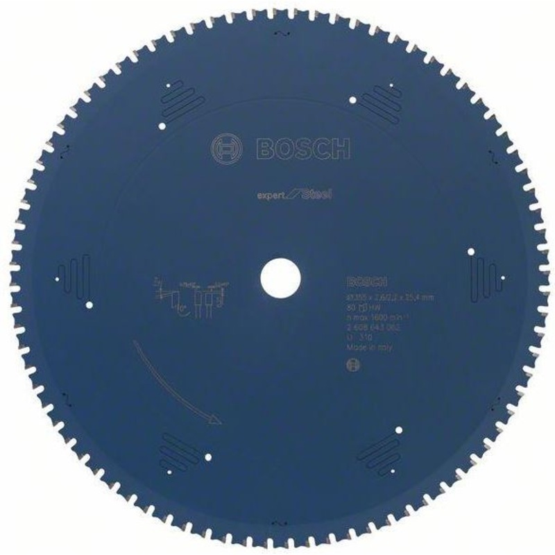 Bosch Circular Saw Blade Expert for Steel 254×25.4×2.6mm. 60T 2608643059