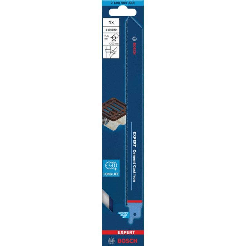 Bosch Expert S1750 RD Reciprocating Saw Blade for Cement & Cast Iron 1PCE 2608900383