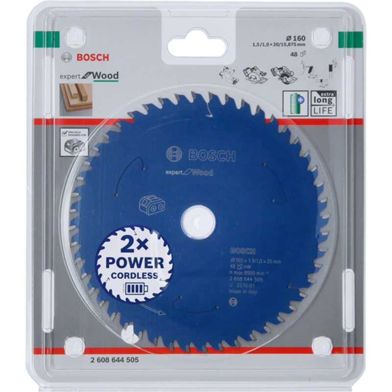 Bosch Expert Circular Saw Blade for Wood 160×1.5 1×20. T48 2608644505