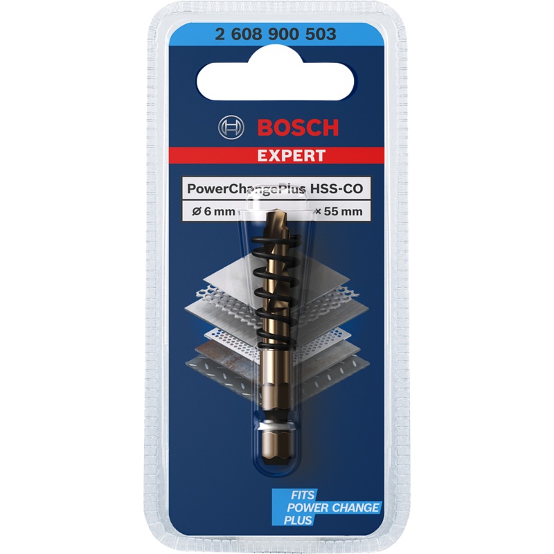 Bosch Expert Power Change Plus Sheet Metal Pilot Drill Bit 6x55mm 2608900503