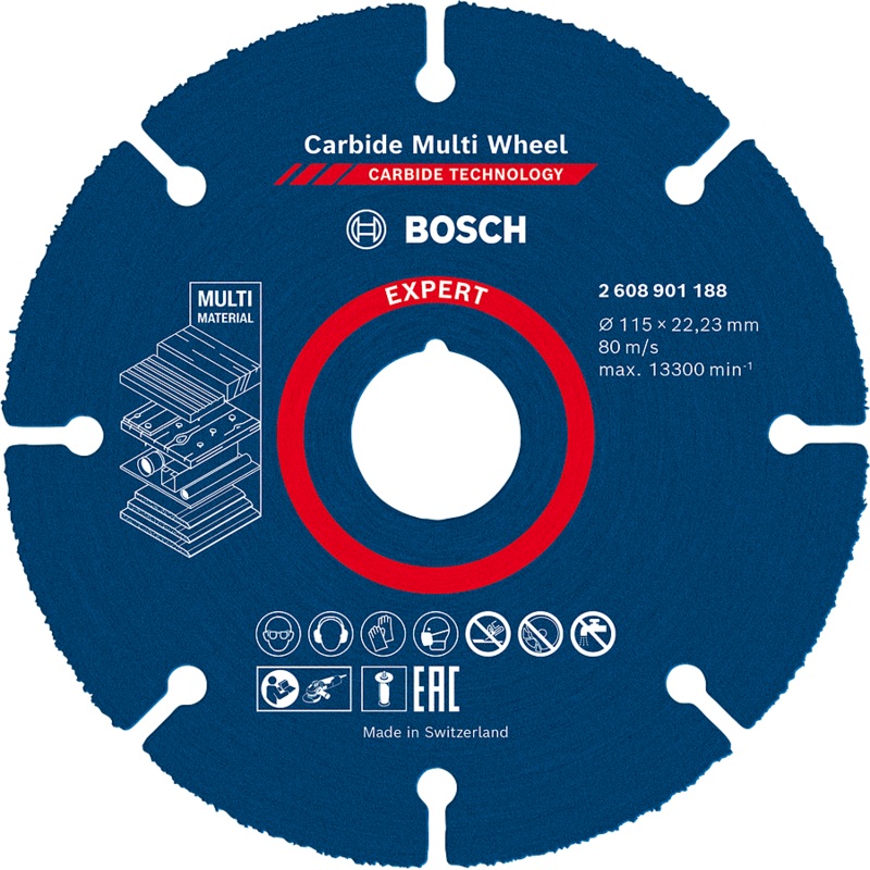 Bosch Exoert Carbide Multi Wheel Cutting Disc 115mm 2608901188