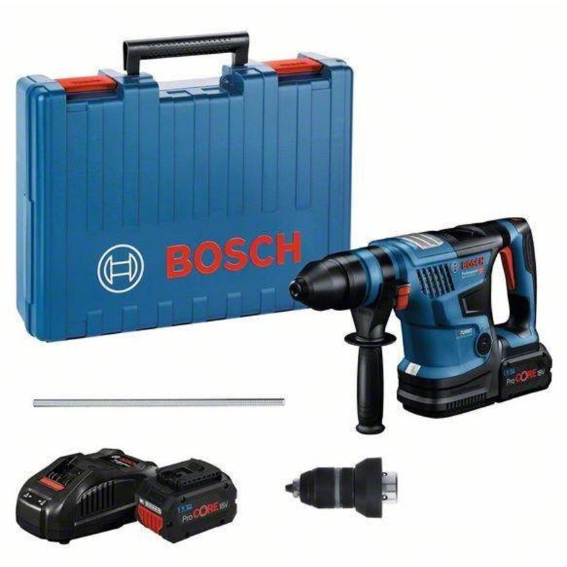 Bosch GBH 18V 34 CF Brushless Cordless Rotary Hammer BITURBO with SDS plus (2x 5.5ah) 0611914073