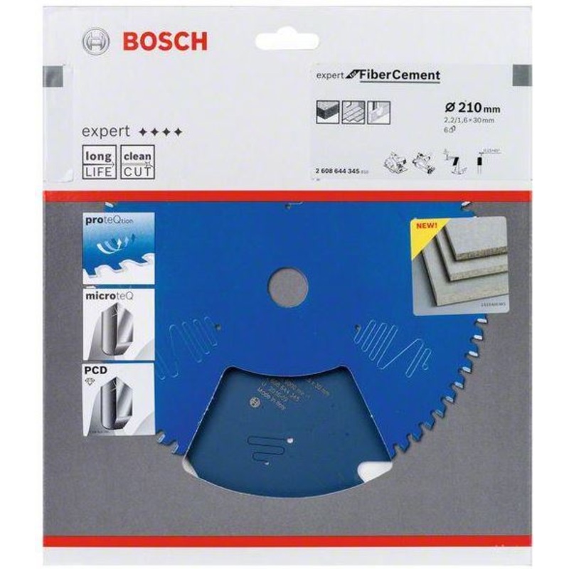 Bosch Expert for Fibre Cement Circular Saw Blade 210 x 2.2 1.5 x 30mm 6T 2608644345