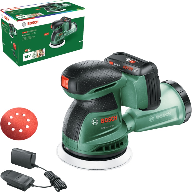 Bosch EasyOrbit 18V-10 Cordless Random Orbital Sander (1×2.0Ah, AL 18V-20) 06033E4071