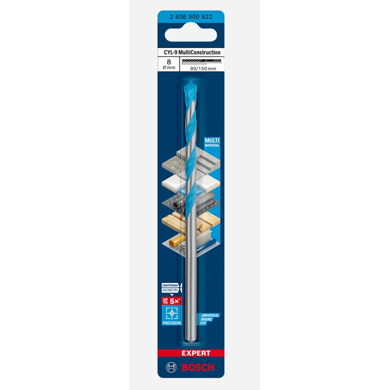 Bosch EXPERT CYL 9 MultiConstruction Drill Bit 8 x 90 x 150 mm