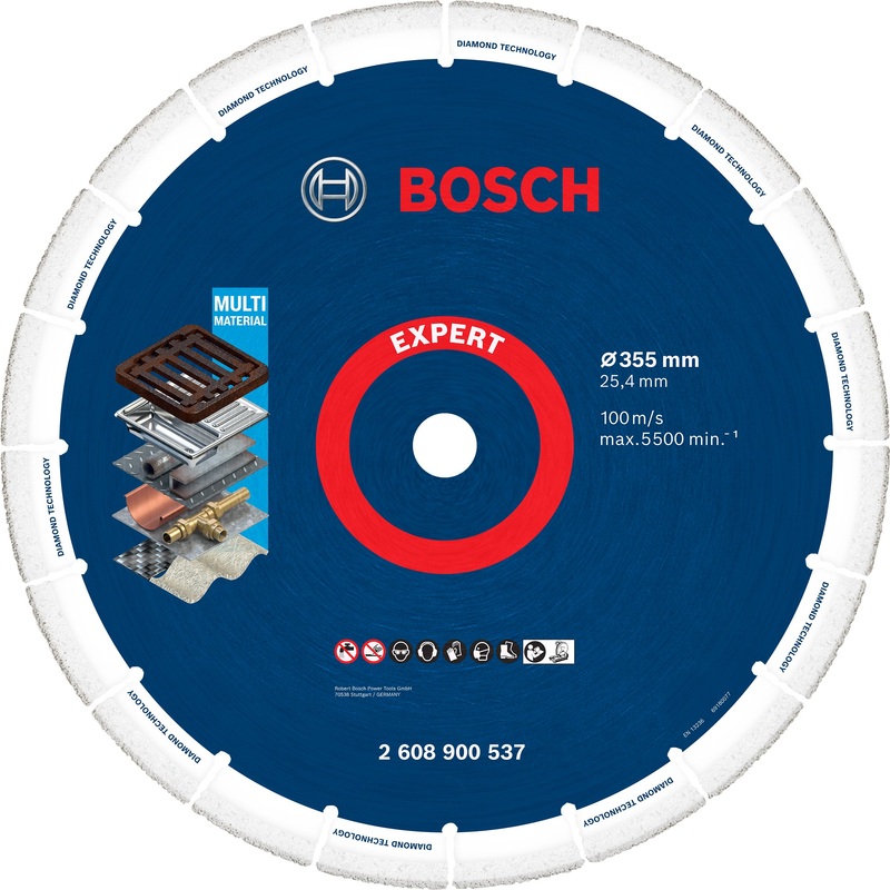 Bosch EXPERT Diamond Metal Wheel Large Size Cutting Disc 355 x 25.4 mm 2608900537