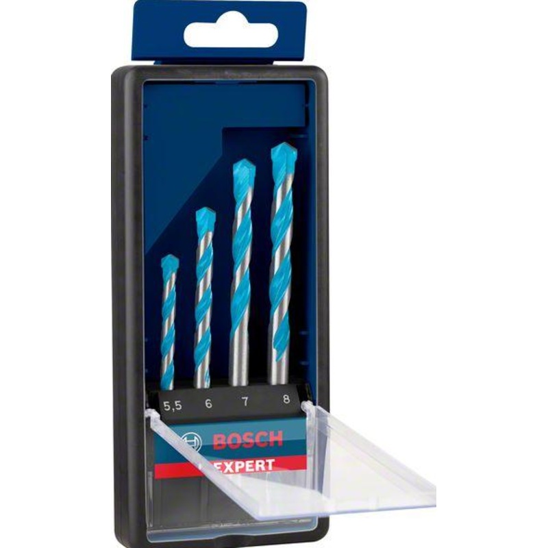 Bosch EXPERT MultiConstruction CYL 9 Drill Bit Set 5.5 6 7 8 mm 4 Pack