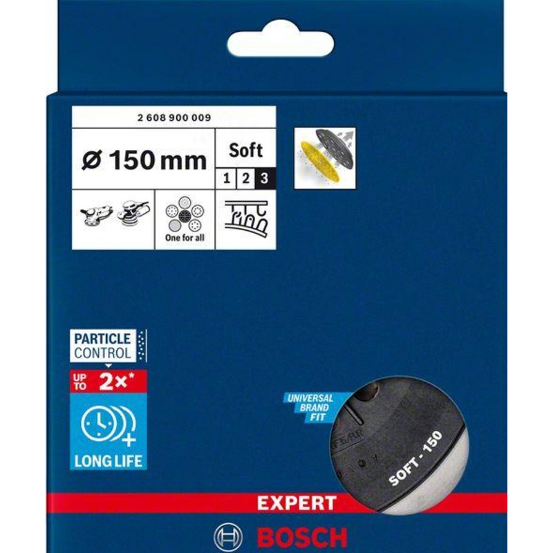 Bosch EXPERT Multihole Backing Pads for Bosch 150 mm Soft 2608900009