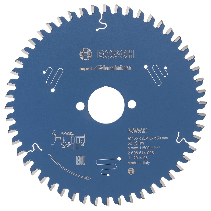 Bosch Circular saw blade Expert for Aluminium 165 x 30 x 2.6 mm. 52 2608644096