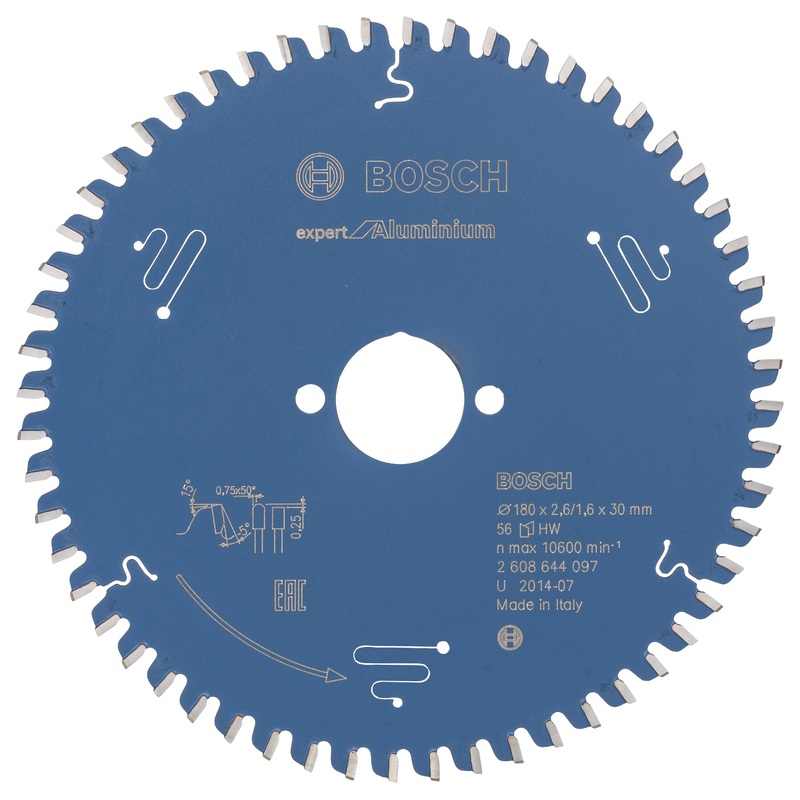 Bosch Circular saw blade Expert for Aluminium 180 x 30 x 2.6 mm. 56 2608644097