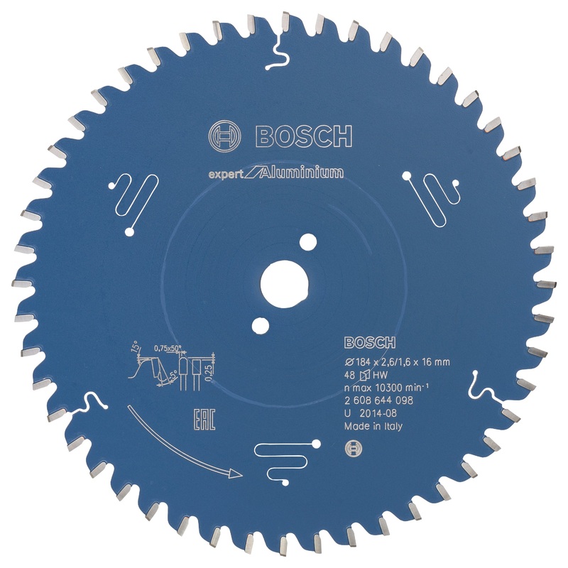 Bosch Circular saw blade Expert for Aluminium 184 x 16 x 2.6 mm. 48 2608644098