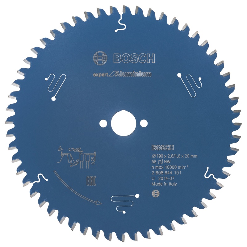 Bosch Circular saw blade Expert for Aluminium 190 x 20 x 2.6 mm. 56 2608644101