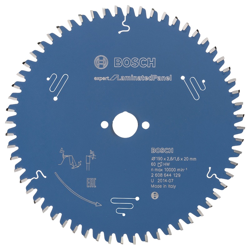 Bosch Circular saw blade Expert for Laminated Panel 190 x 20 x 2.6 mm. 60 2608644129