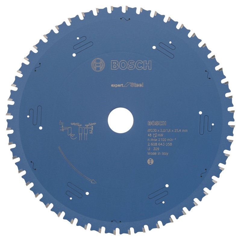 Bosch Circular saw blade Expert for Steel 230 x 25.4 x 2.0 mm. 48 2608643058