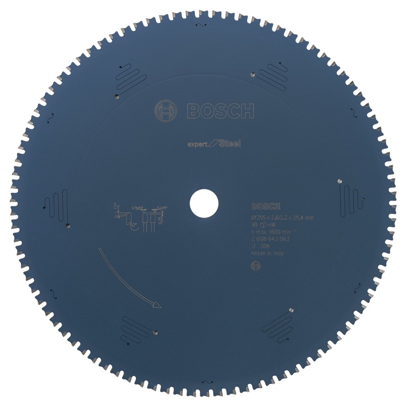 Bosch Circular saw blade Expert for Steel 355 x 25.4 x 2.6 mm. 90 2608643063