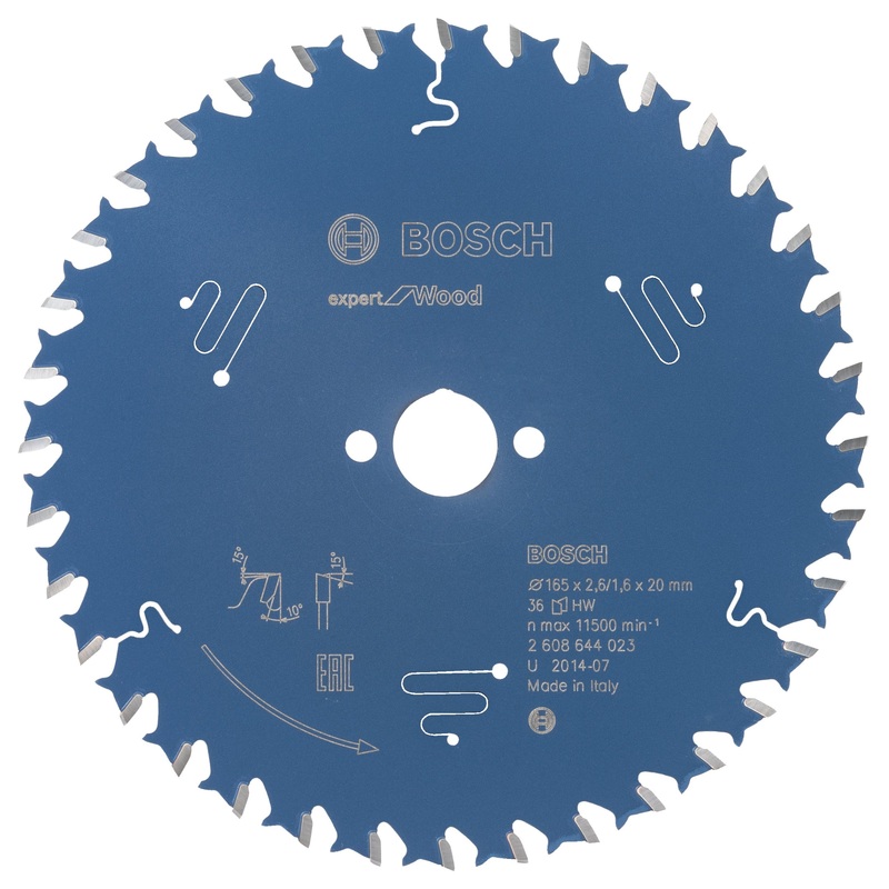 Bosch Circular saw blade Expert for Wood 165 x 20 x 2.6 mm. 36 2608644023