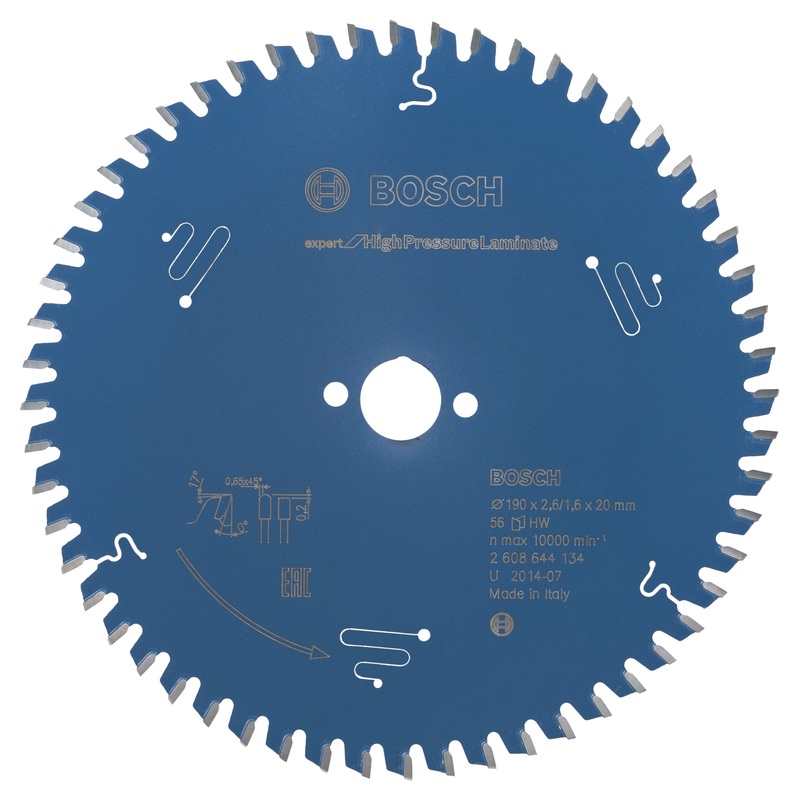 Bosch Expert for High Pressure Laminate circular saw blade 190 x 20 x 2.6 mm. 56 2608644134