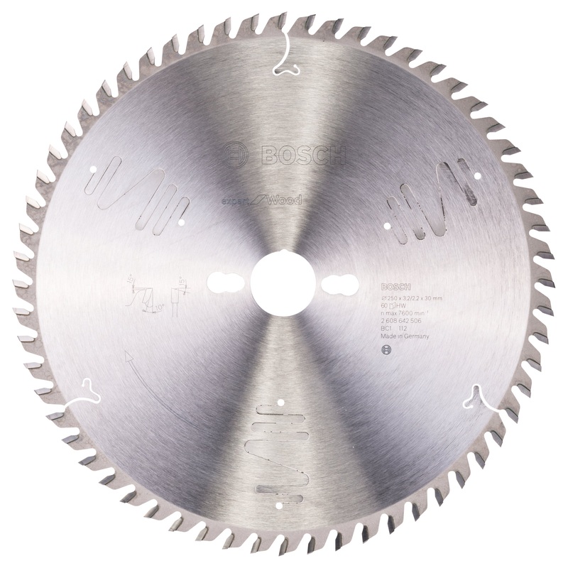 Bosch Expert for Wood circular saw blade 250 x 30 x 3.2 mm. 60 2608642506