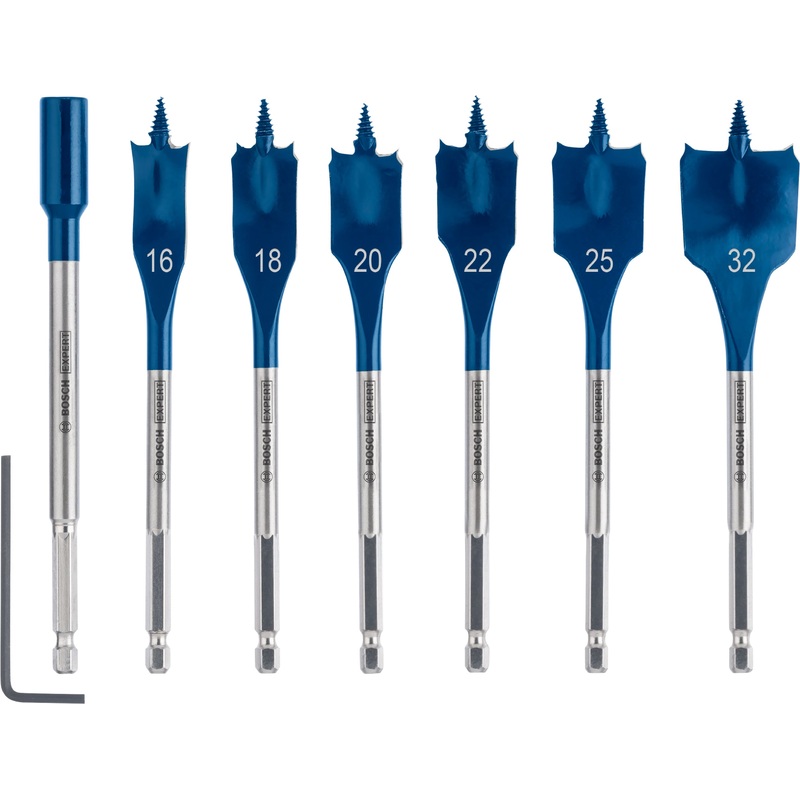 Bosch EXPERT Self Cut Speed Spade Drill Bit Set 16 18 20 22 25 32 mm 7 pc 2608900334