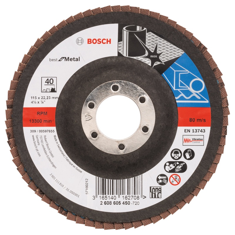 Bosch Flap disc X571. Best for Metal 2608605450