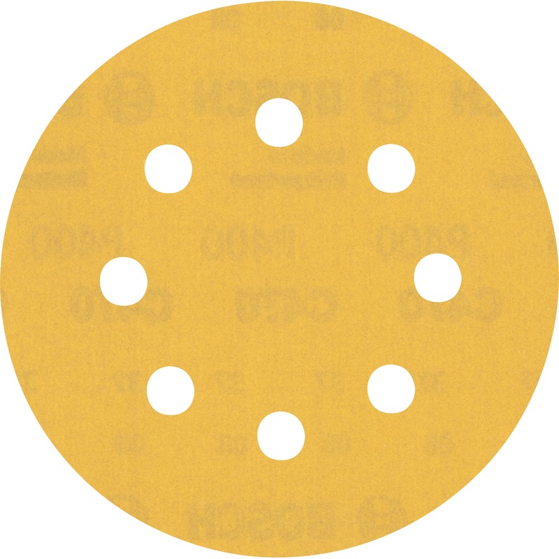 Bosch EXPERT C470 Sandpaper with 8 holes for Random Orbital Sanders 115 mm. G 400 5 pc 2608900801