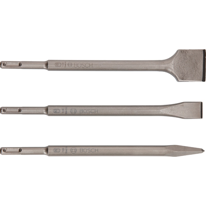 Bosch 3 piece SDS plus chisel set 2607019457
