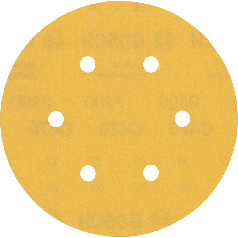 Bosch EXPERT C470 Sandpaper with 6 holes for Random Orbital Sanders 150 mm. G 400 5 pc 2608900821